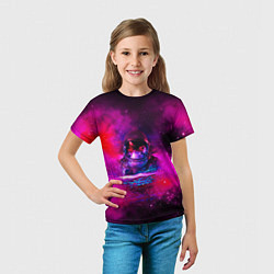 Футболка детская Космонавт в космическом море, цвет: 3D-принт — фото 2