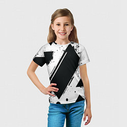 Футболка детская Color black white, цвет: 3D-принт — фото 2