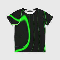 Футболка детская Color green light green black, цвет: 3D-принт