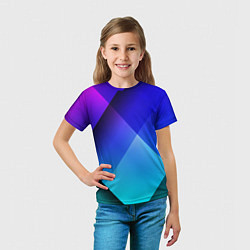 Футболка детская Color blue, цвет: 3D-принт — фото 2