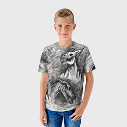 Футболка детская Черепа лошадей, цвет: 3D-принт — фото 2