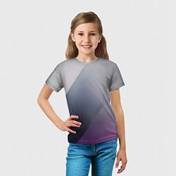 Футболка детская Color grey with stripes, цвет: 3D-принт — фото 2
