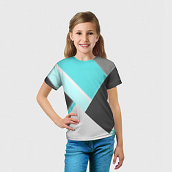 Футболка детская Color black blue, цвет: 3D-принт — фото 2