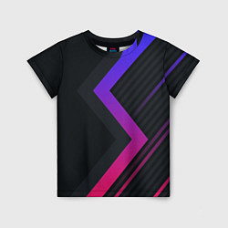 Футболка детская Color black line, цвет: 3D-принт