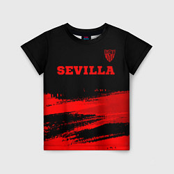 Футболка детская Sevilla - red gradient посередине, цвет: 3D-принт