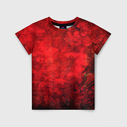 Футболка детская Абстракция - red shabby wall, цвет: 3D-принт