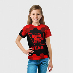 Футболка детская GTA6 - red gradient, цвет: 3D-принт — фото 2