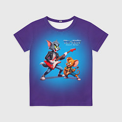 Футболка детская Guitarists Tom and Jerry - heavy metal, цвет: 3D-принт