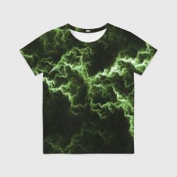 Футболка детская Lightning green glow, цвет: 3D-принт