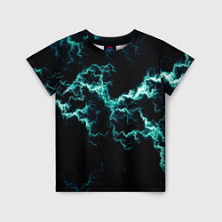 Футболка детская Lightning light blue glow, цвет: 3D-принт