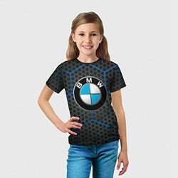 Футболка детская Bmw соты, цвет: 3D-принт — фото 2