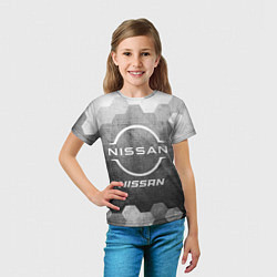 Футболка детская Nissan - grey gradient, цвет: 3D-принт — фото 2