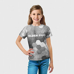Футболка детская Elden Ring - grey gradient посередине, цвет: 3D-принт — фото 2