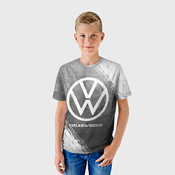 Футболка детская Volkswagen - grey gradient, цвет: 3D-принт — фото 2