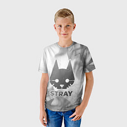 Футболка детская Stray - white gradient, цвет: 3D-принт — фото 2