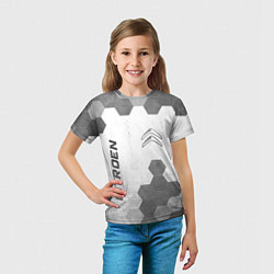 Футболка детская Citroen - white gradient вертикально, цвет: 3D-принт — фото 2