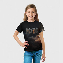 Футболка детская ACDC металлический лого, цвет: 3D-принт — фото 2