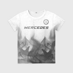 Футболка детская Mercedes - white gradient посередине, цвет: 3D-принт