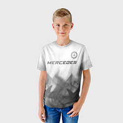 Футболка детская Mercedes - white gradient посередине, цвет: 3D-принт — фото 2