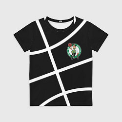 Футболка детская Boston Celtics black, цвет: 3D-принт