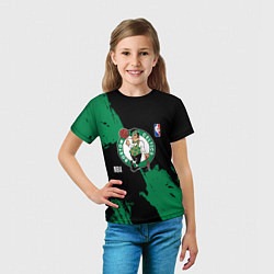 Футболка детская Бостон Селтикс баскетбольный клуб, цвет: 3D-принт — фото 2