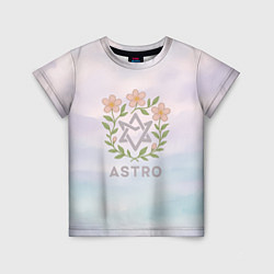 Футболка детская Astro цветочный логотип, цвет: 3D-принт