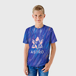 Футболка детская Astro логотип из цветов, цвет: 3D-принт — фото 2
