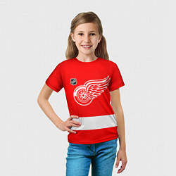 Футболка детская Detroit Red Wings hockey, цвет: 3D-принт — фото 2