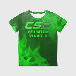 Детская футболка Counter Strike 2 - green gradient