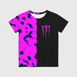 Футболка детская Monster energy neon camo, цвет: 3D-принт