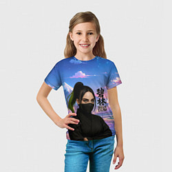 Футболка детская Ниндзя Билли Айлиш, цвет: 3D-принт — фото 2