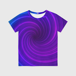 Футболка детская Фиолетовая спираль, цвет: 3D-принт