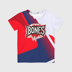 Футболка детская Bones лого на красной краске, цвет: 3D-принт
