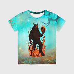 Футболка детская Bones в стиле демона, цвет: 3D-принт