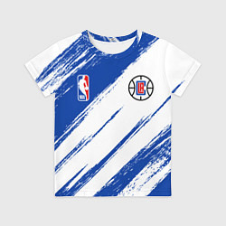 Футболка детская Клипперс - синяя краска, цвет: 3D-принт