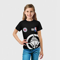 Футболка детская Клипперс - НБА команда, цвет: 3D-принт — фото 2