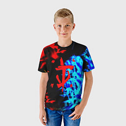 Футболка детская Doom лёд и пламя, цвет: 3D-принт — фото 2