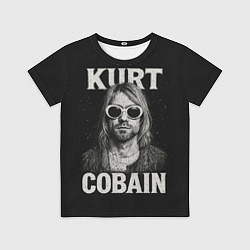 Футболка детская Курт Кобейн - гранж-арт, цвет: 3D-принт