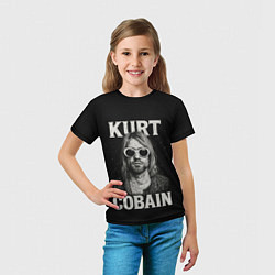 Футболка детская Курт Кобейн - гранж-арт, цвет: 3D-принт — фото 2