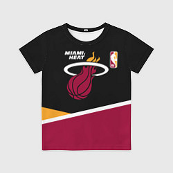 Футболка детская Майами Хит - линии, цвет: 3D-принт