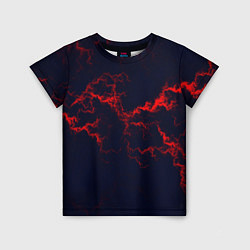 Футболка детская Lightning red glow, цвет: 3D-принт