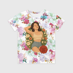 Футболка детская Lana Del Rey в полевых цветах, цвет: 3D-принт