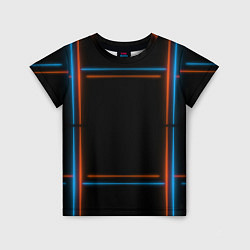 Футболка детская Neon black red blue, цвет: 3D-принт