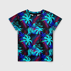 Футболка детская Palm blue light blue, цвет: 3D-принт