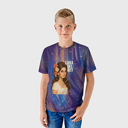 Футболка детская Lana Del Rey с цветами в волосах, цвет: 3D-принт — фото 2