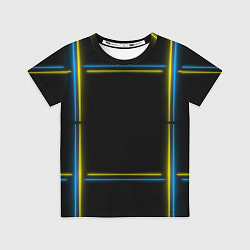 Футболка детская Neon yellow blue, цвет: 3D-принт