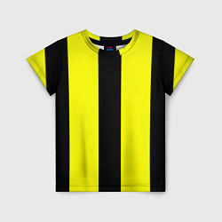 Футболка детская Color yellow black line, цвет: 3D-принт