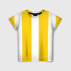 Футболка детская Color yellow white line, цвет: 3D-принт