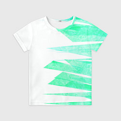 Детская футболка Color white light blue strip