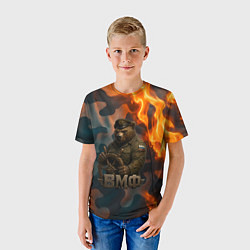 Футболка детская Медведь у штурвала МВФ, цвет: 3D-принт — фото 2